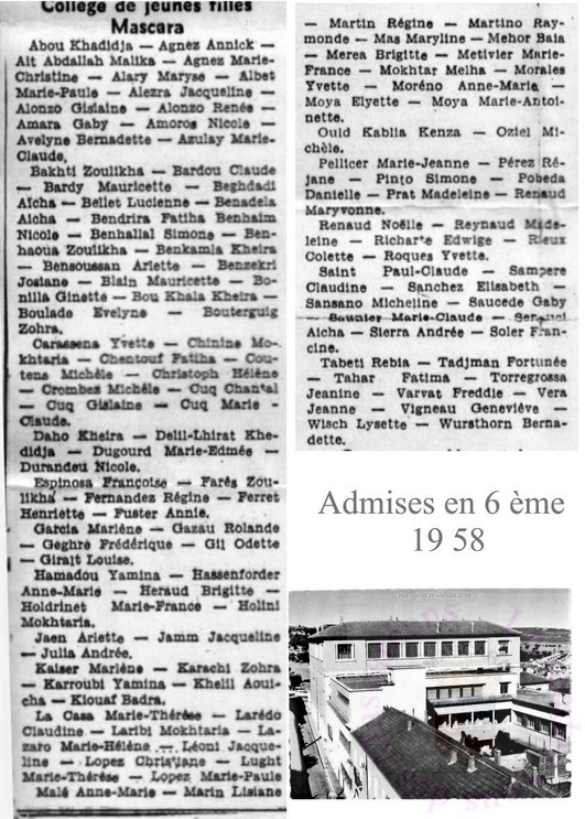 Admis en 6ème 58