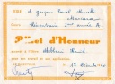Billet d'honneur
