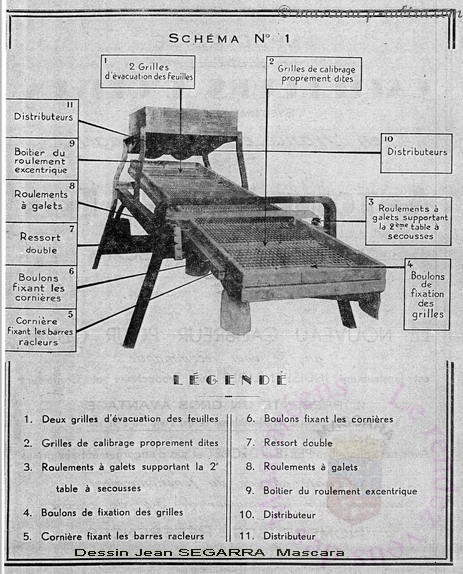 Calibreurs d' olives